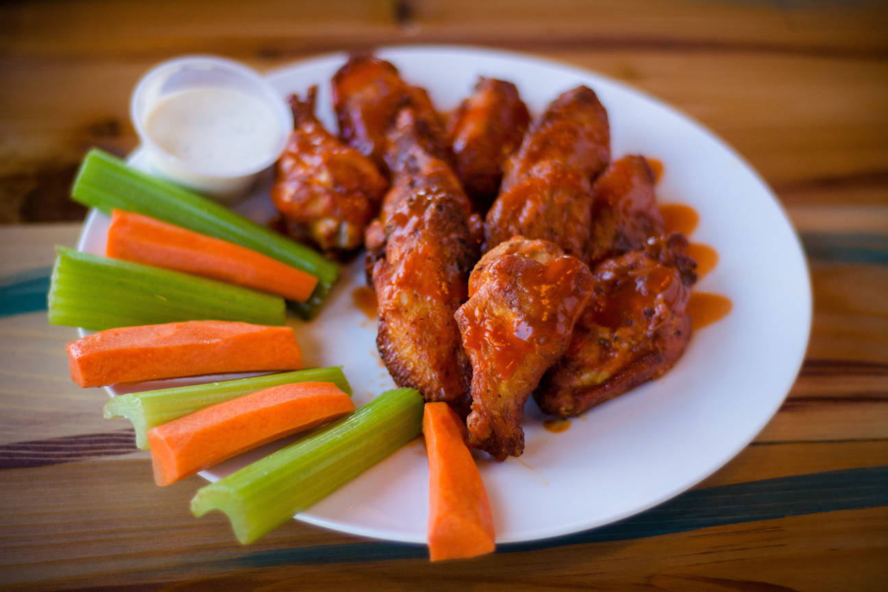 Chicken Wings with Celery and Carrots